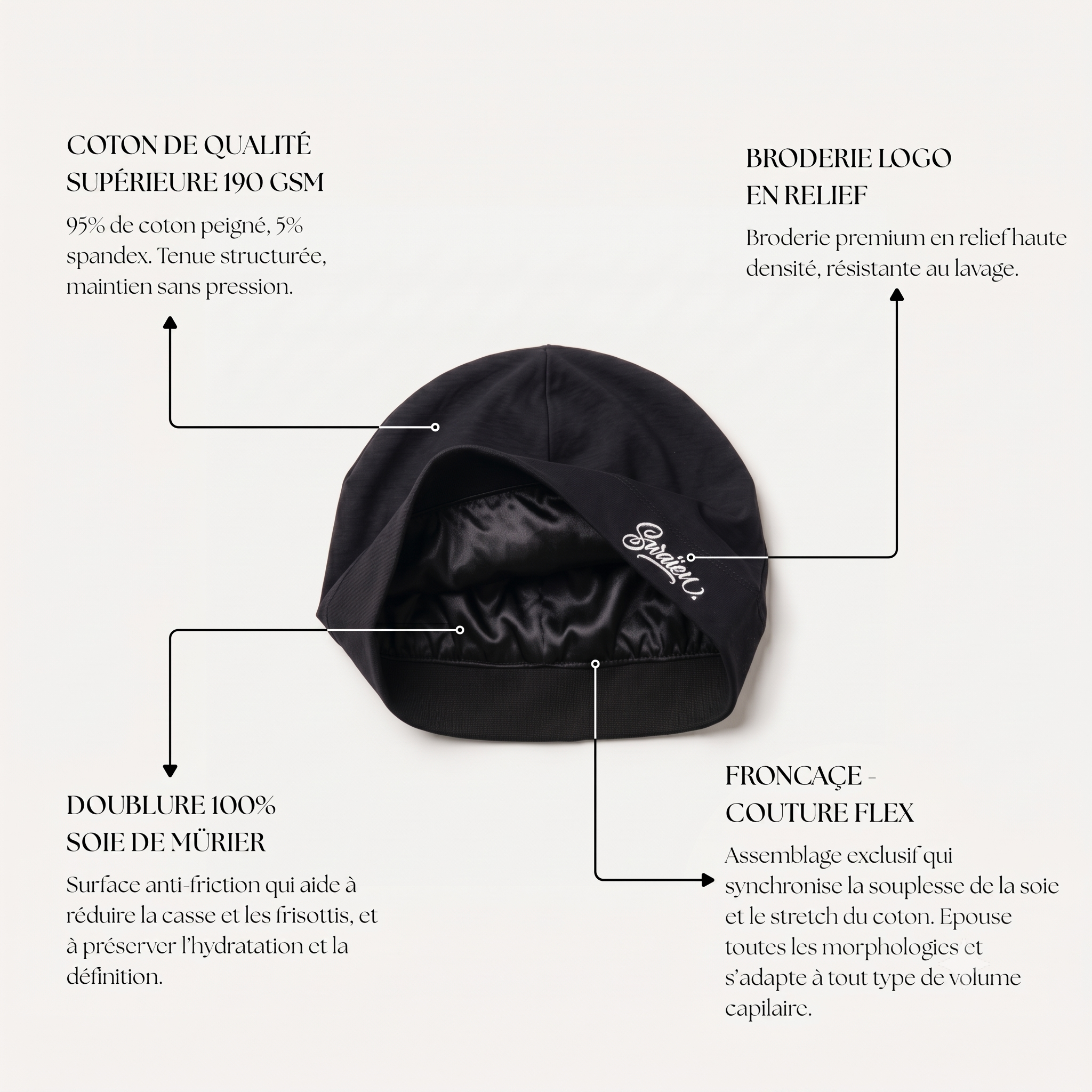 Skull Cap - Doublure en soie